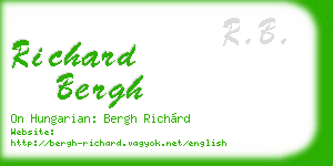 richard bergh business card